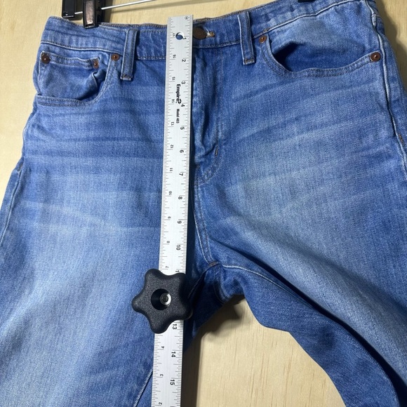 Madewell Distressed Blue Ankle Jeans. THE HIGH-RISE SUM CROP BOYJEAN Size 28 - Picture 5 of 13